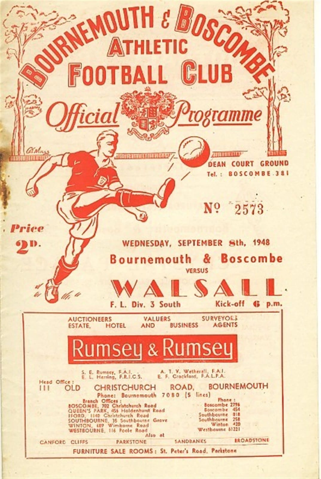 Match programme