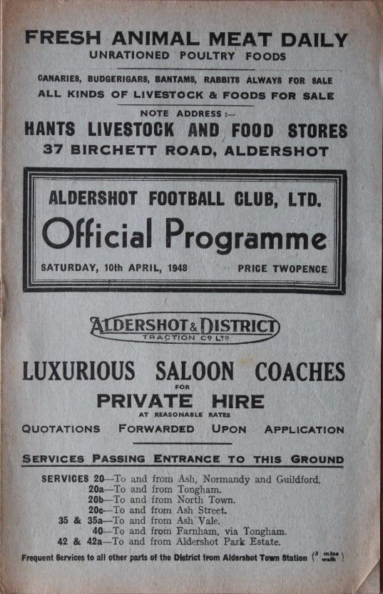 Match programme