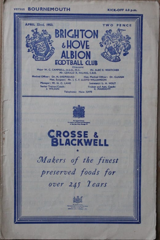 Match programme