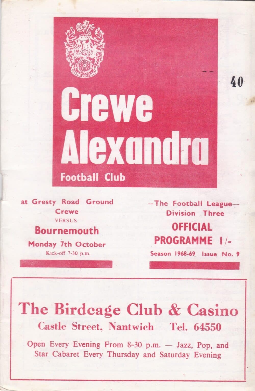 Match programme