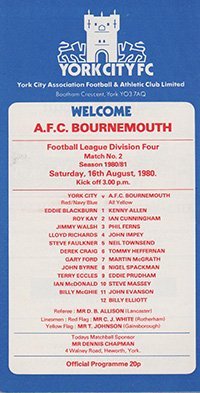Match programme