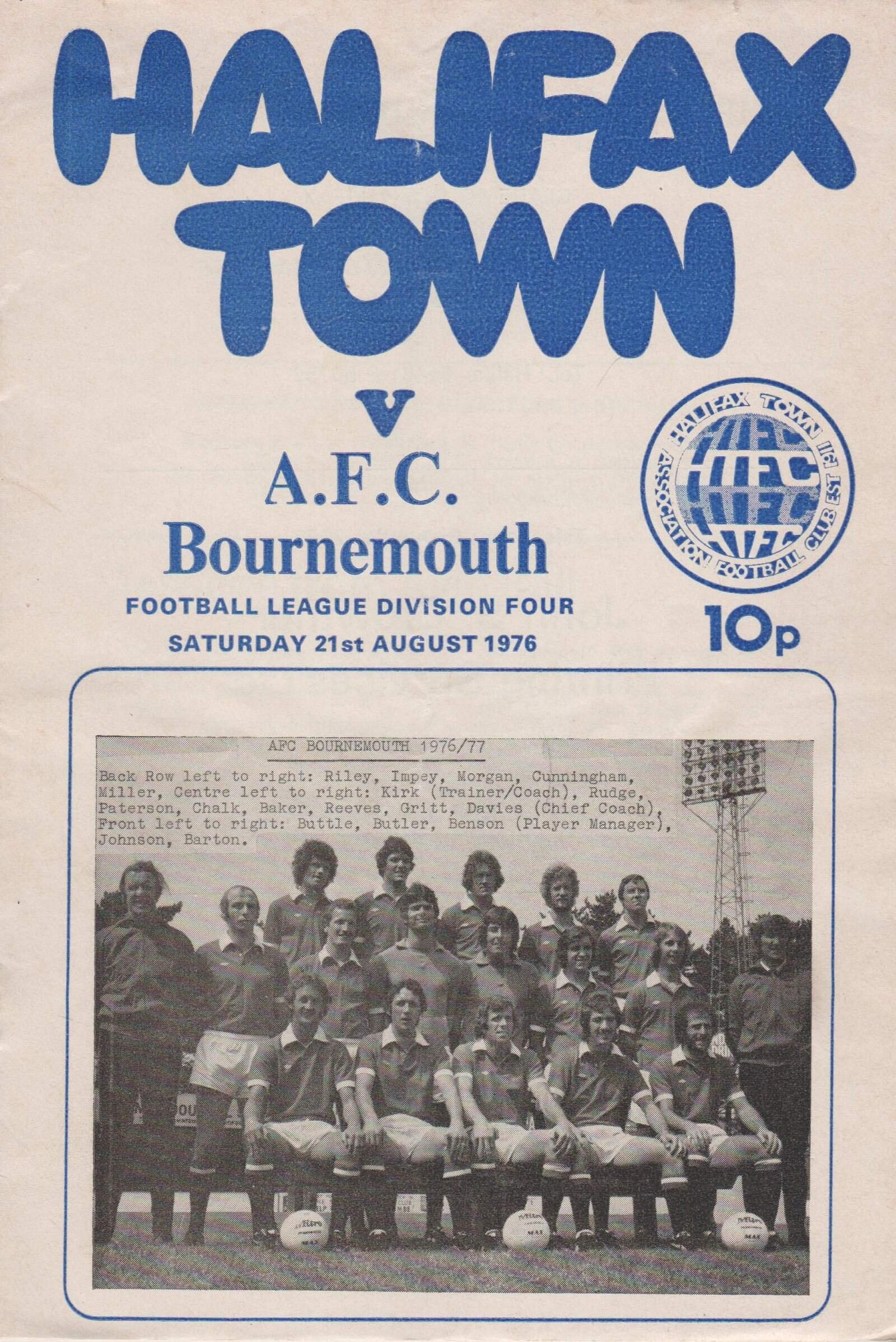Match programme