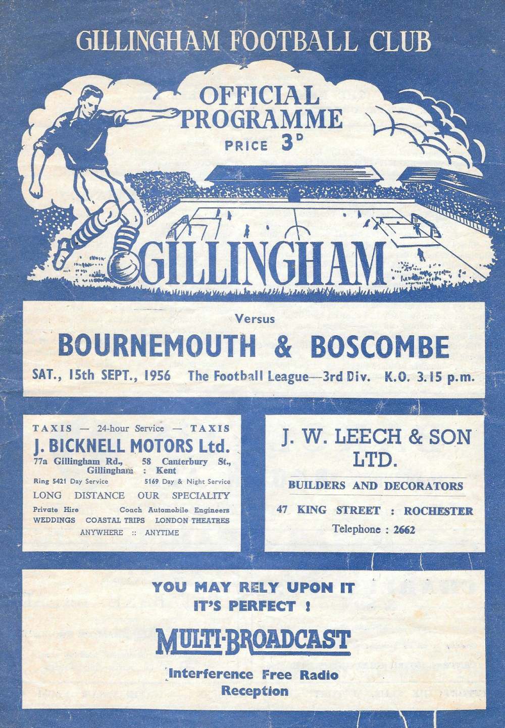 Match programme
