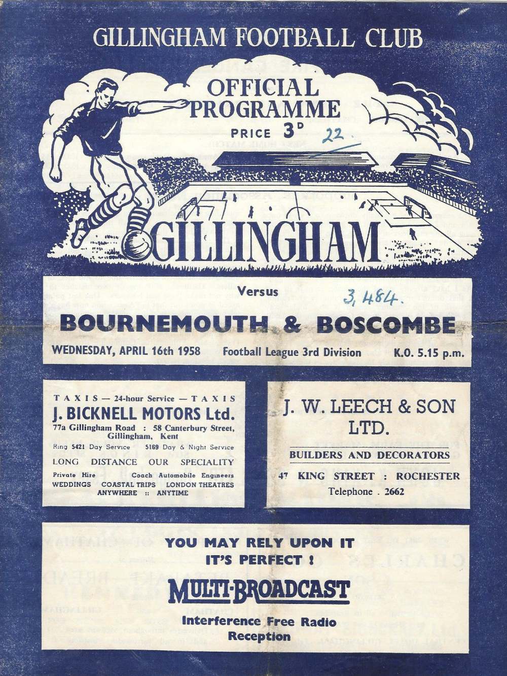 Match programme
