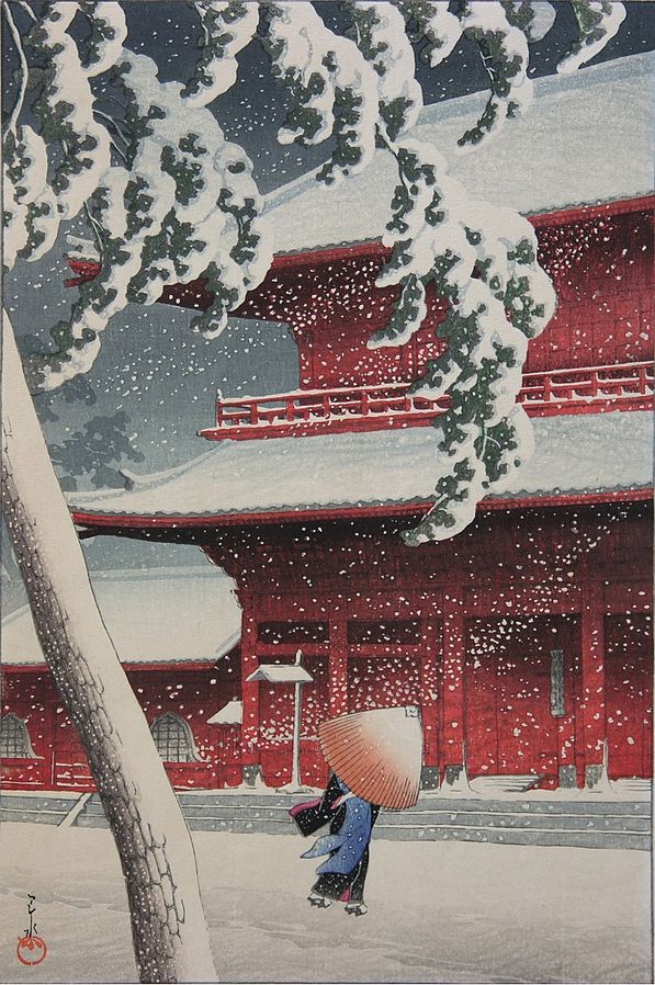 Zōjō-ji in Shiba (1925) by Hasui Kawase