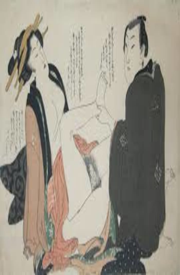Eizan, Having an affair, c. 1820, shunga