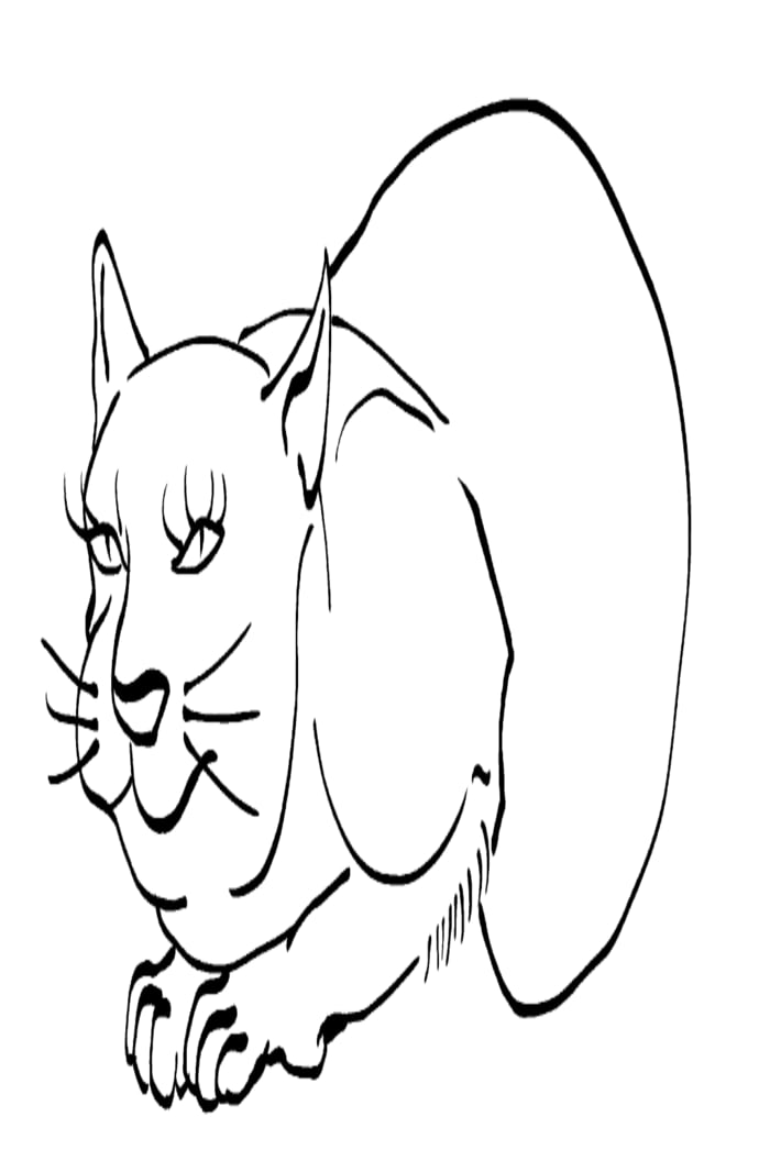 Cat -ukiyo-e BlackandWhite 9 - (猫) by RedSparkle (12-2019)