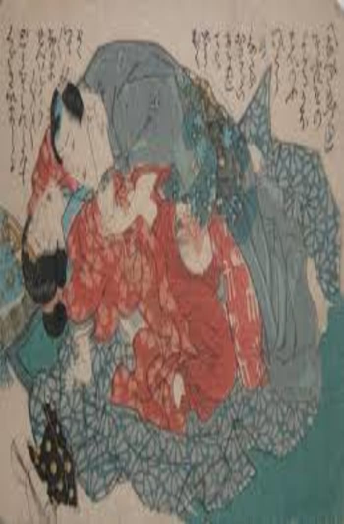 Toyokuni III, I want more, c.1850, shunga