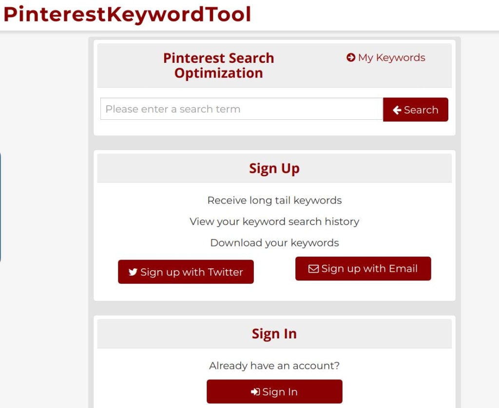 pinterest keyword tool