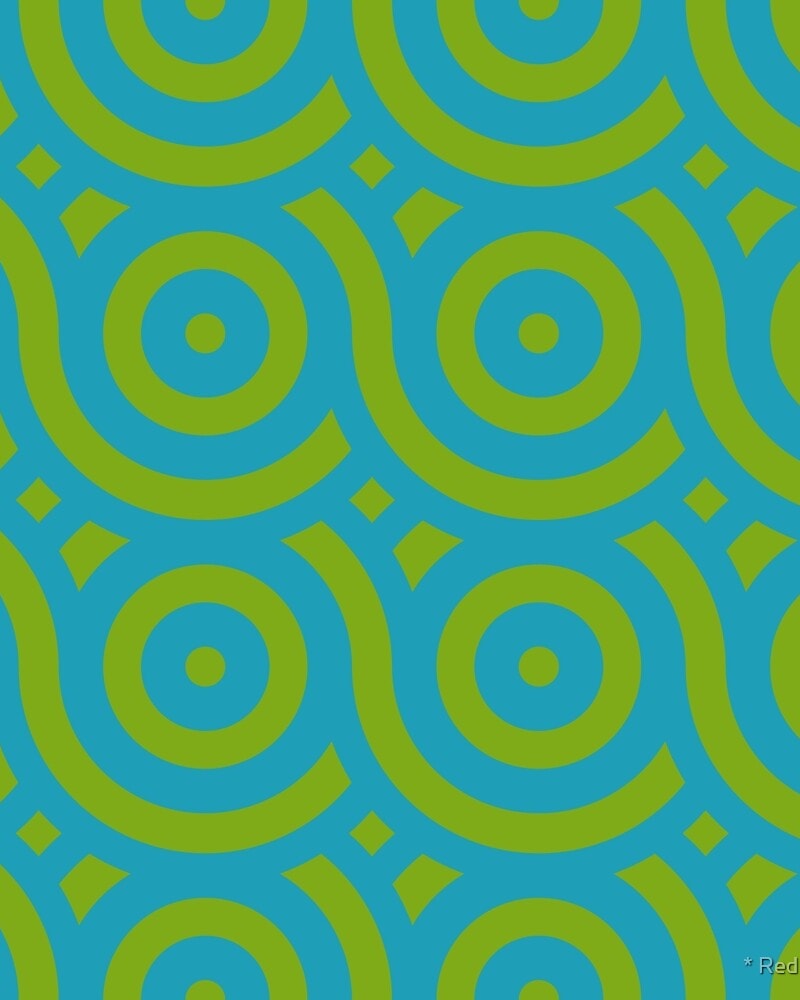 Geometric Pattern: Loop: Moderna / Red Wolf