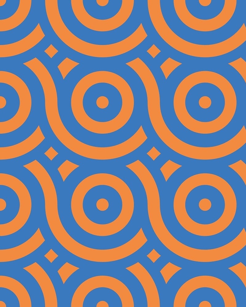 Geometric Pattern: Loop: Moderna / Red Wolf