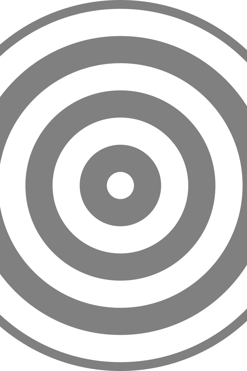 Geometric Pattern: Rondel: White Grey / Red Wolf