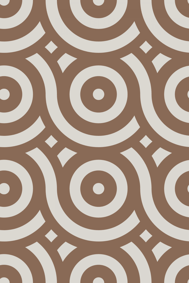 Geometric Pattern: Loop: Stone / Red Wolf