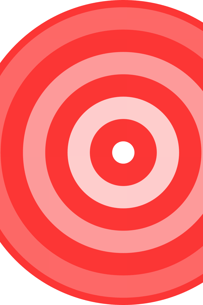 Geometric Pattern: Rondel: White Gradient Colour / Red Wolf