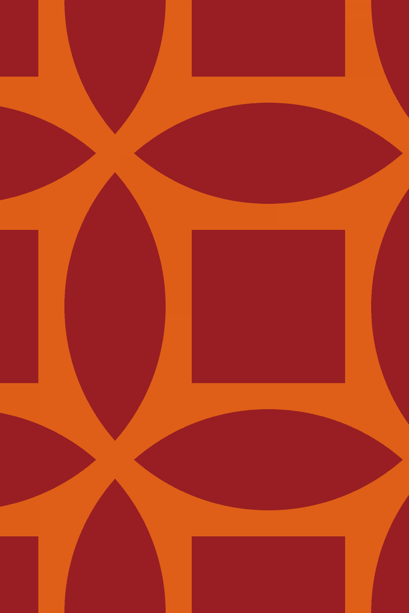 Geometric Pattern: Intersect Square: Moderna / Red Wolf