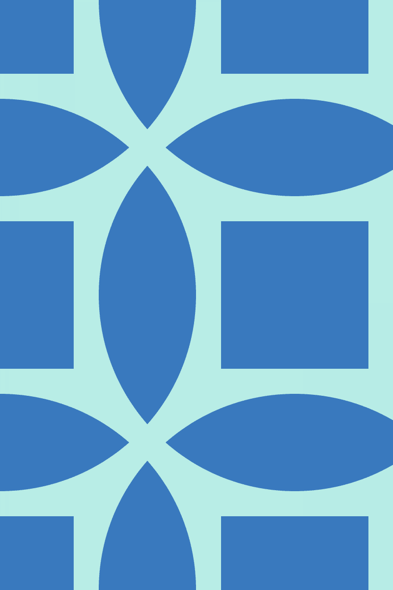 Geometric Pattern: Intersect Square: Moderna / Red Wolf