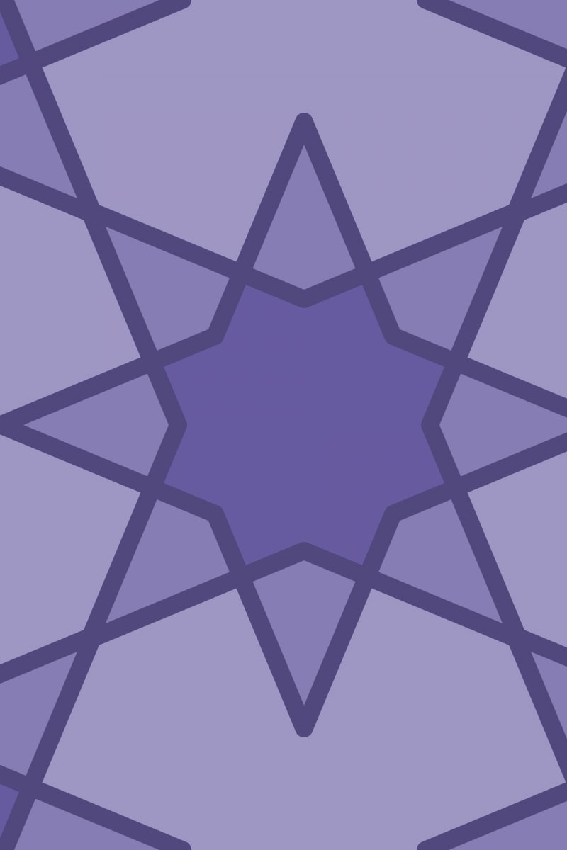 Geometric Pattern: Octagram: Layer / Red Wolf