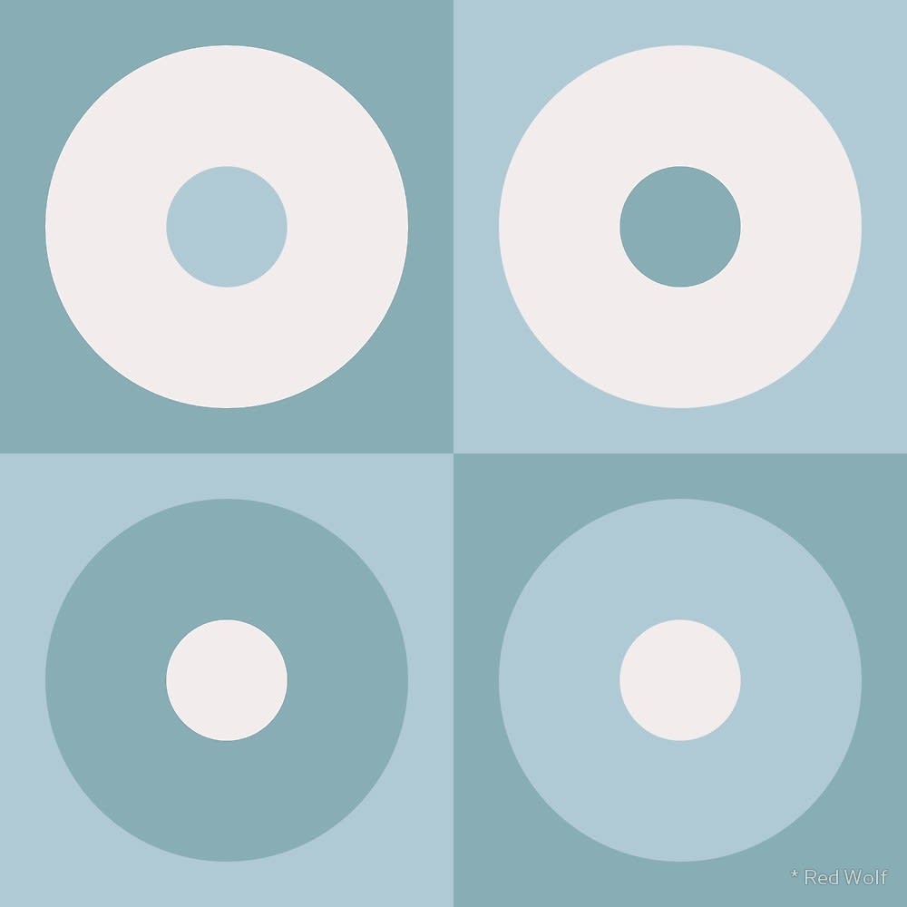 Geometric Pattern: Alternating Circles / Red Wolf