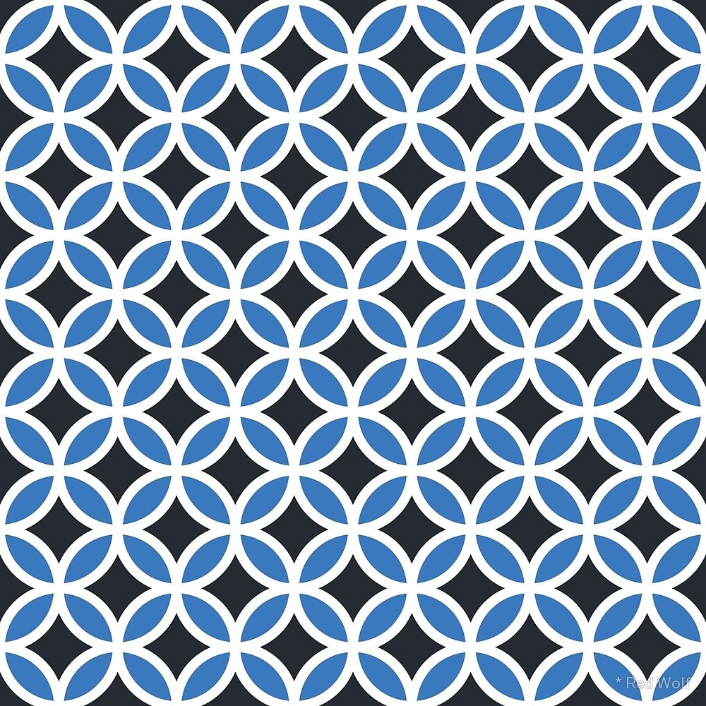 Geometric Pattern: Circle / Red Wolf