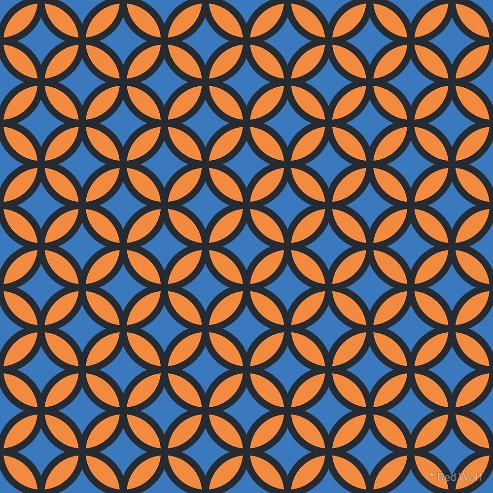 Geometric Pattern: Circle / Red Wolf