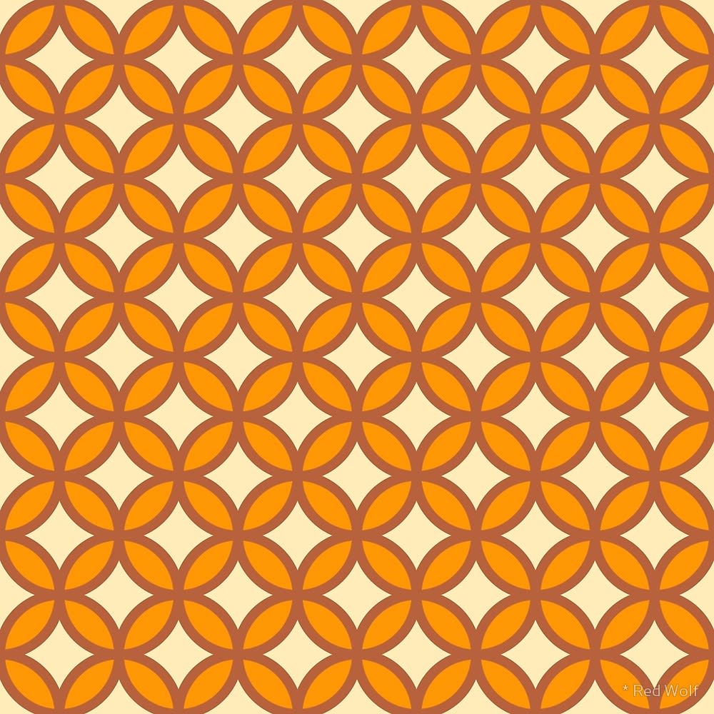 Geometric Pattern: Circle / Red Wolf