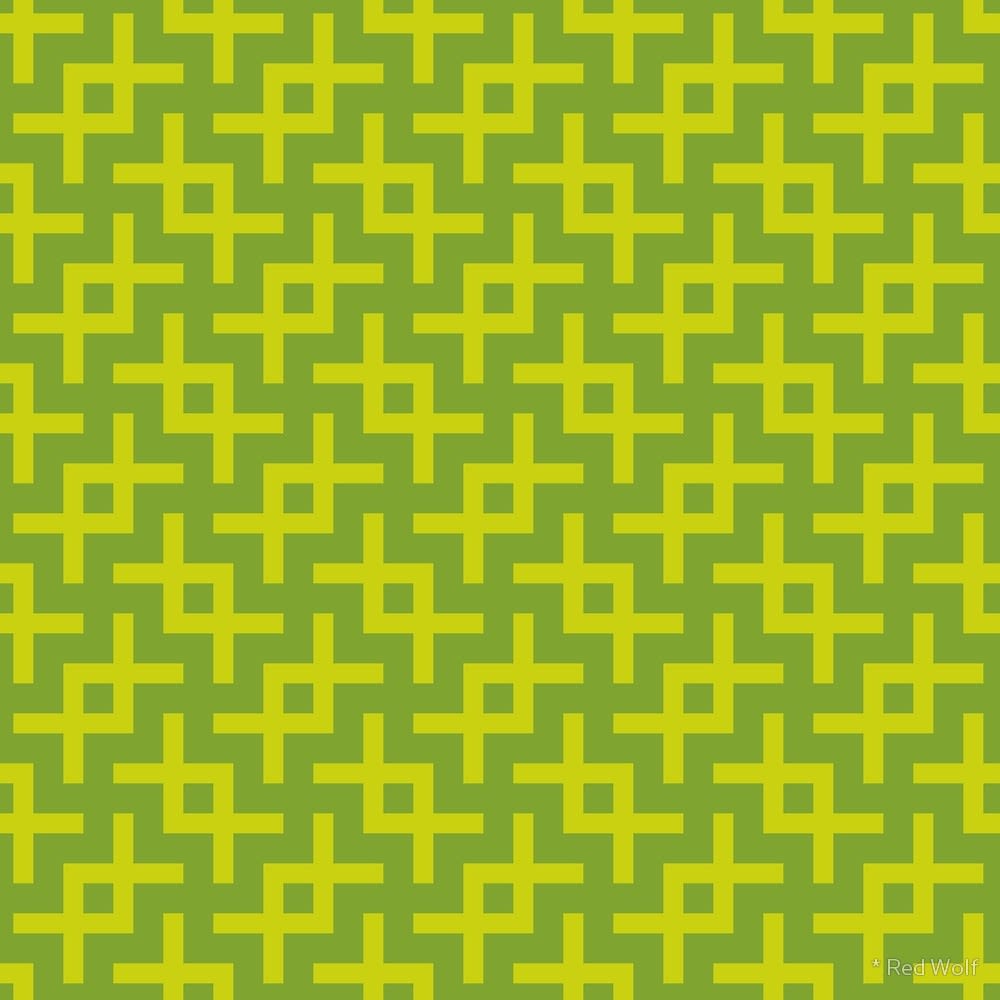 Geometric Pattern: Double Angle / Red Wolf