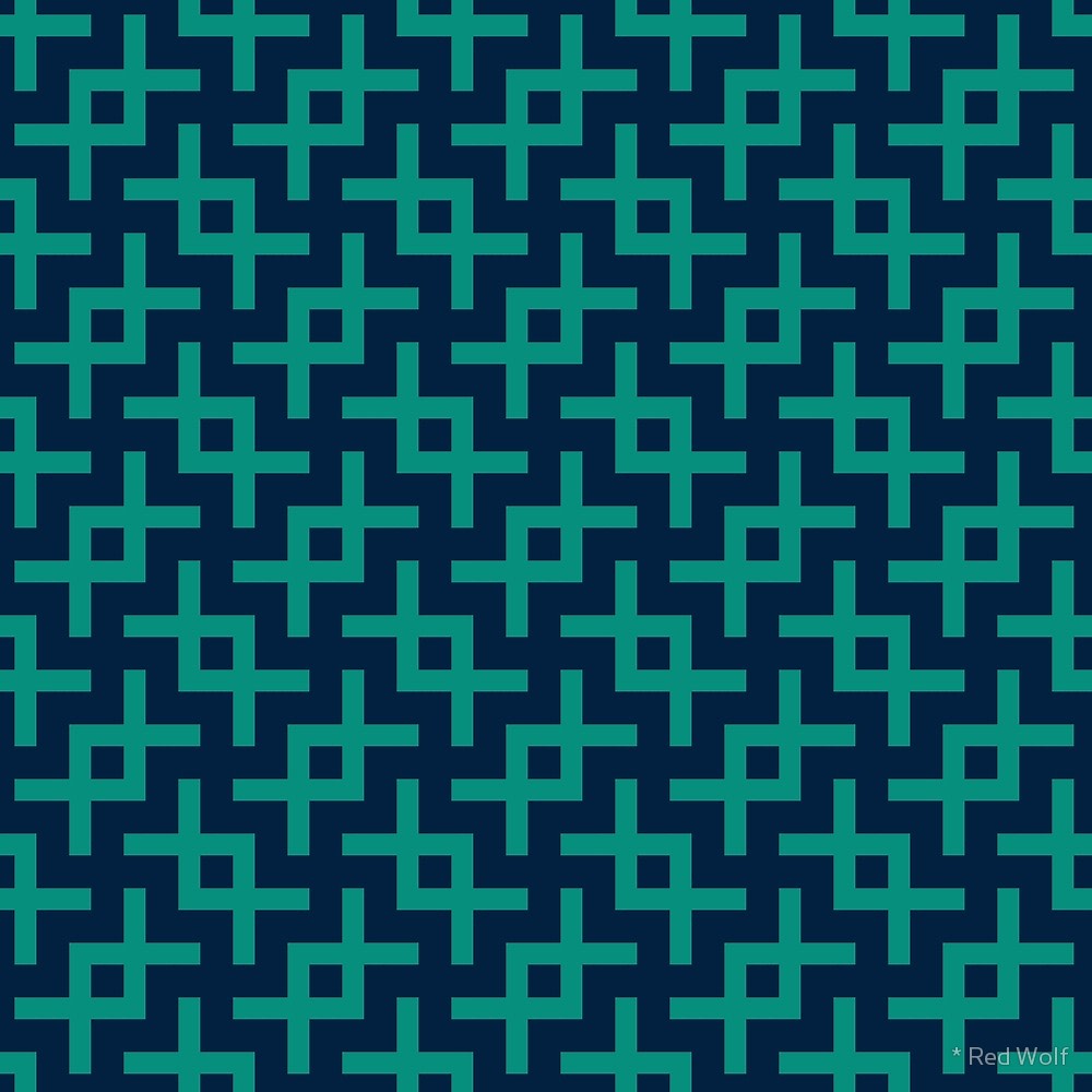 Geometric Pattern: Double Angle / Red Wolf