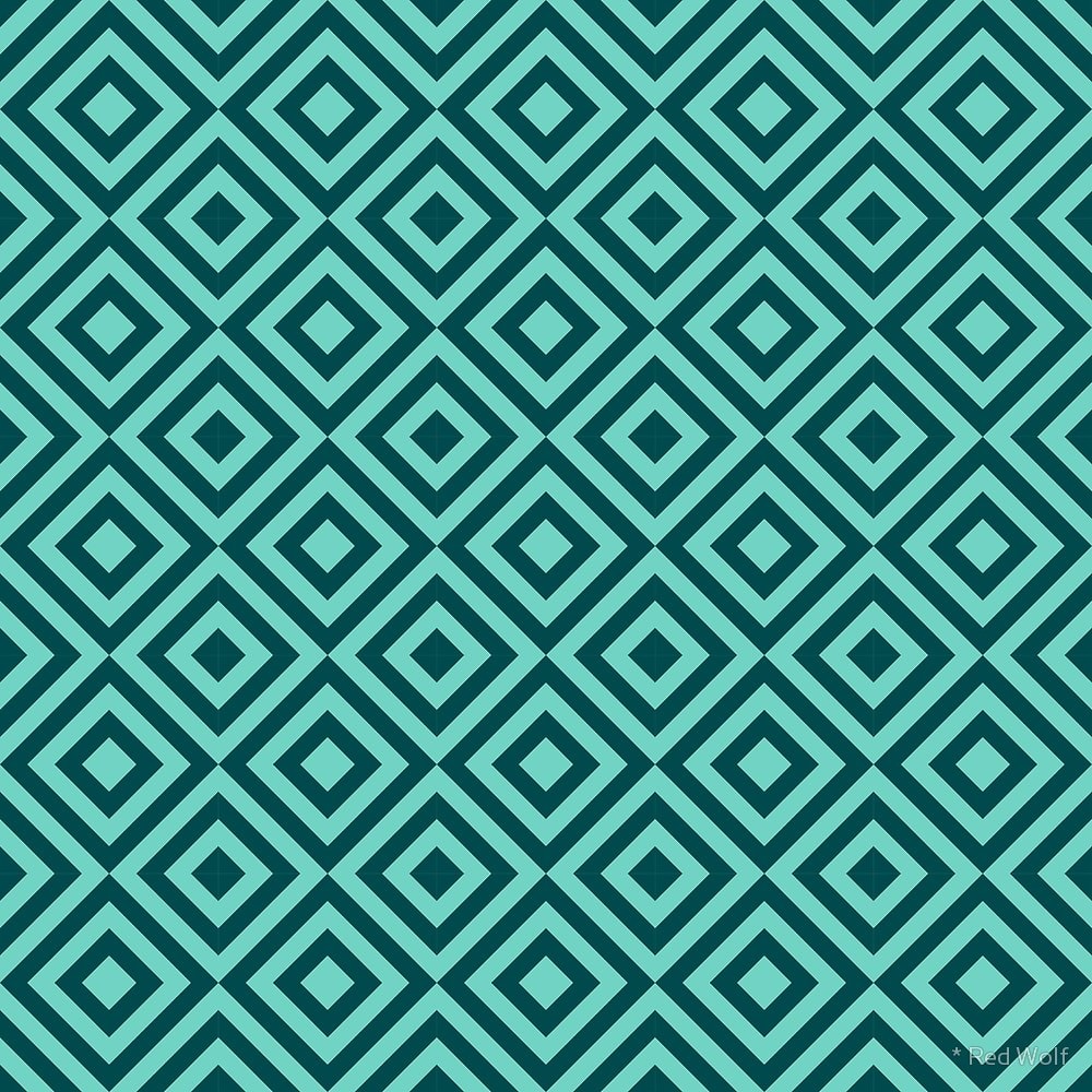 Geometric Pattern: Diamond Strobe / Red Wolf