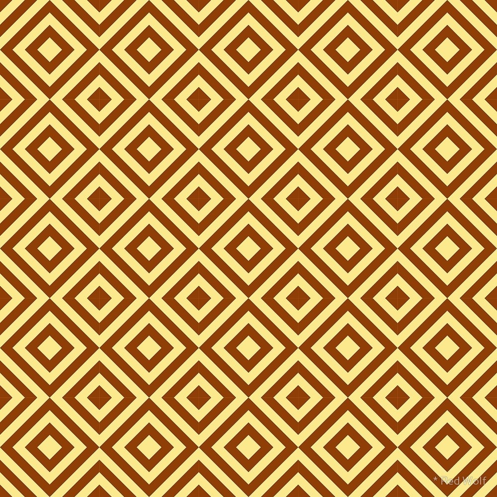 Geometric Pattern: Diamond Strobe / Red Wolf