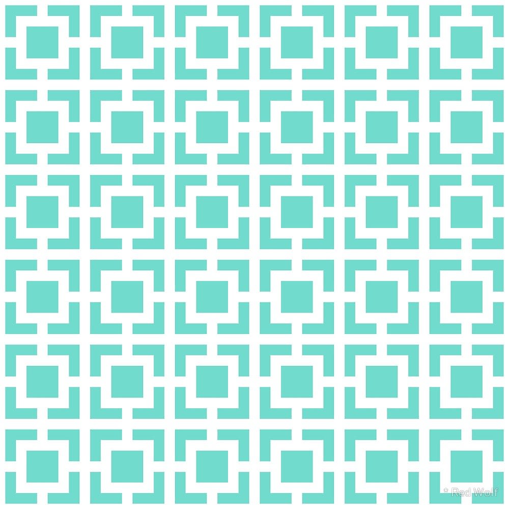 Geometric Pattern: Square Bracket / Red Wolf