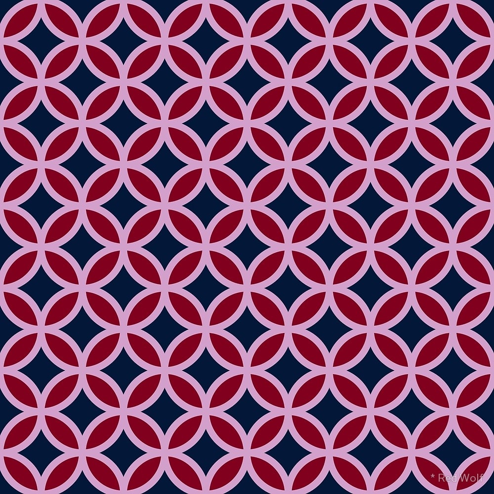 Geometric Pattern: Circle / Red Wolf