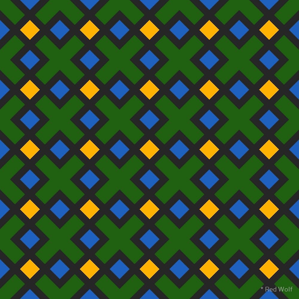 Geometric Pattern: Weave / Red Wolf