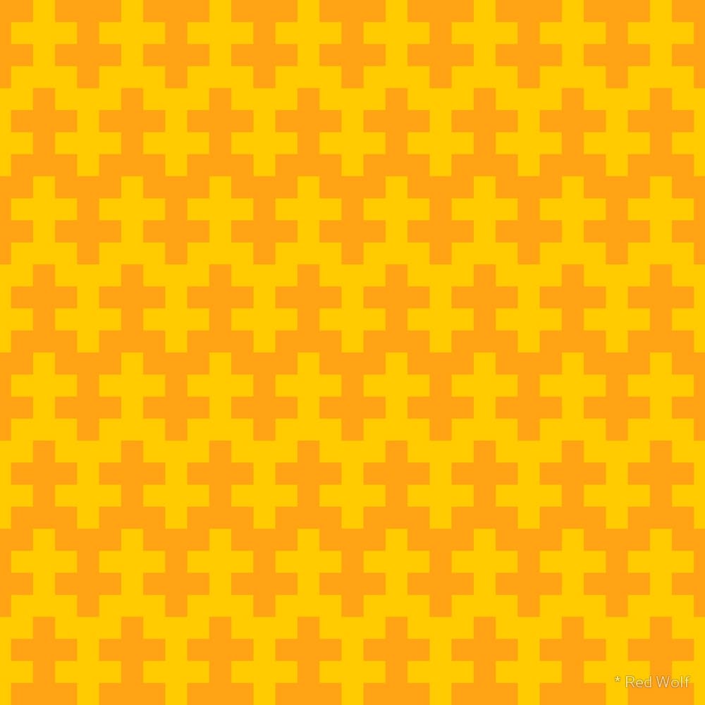 Geometric Pattern: Cross / Red Wolf
