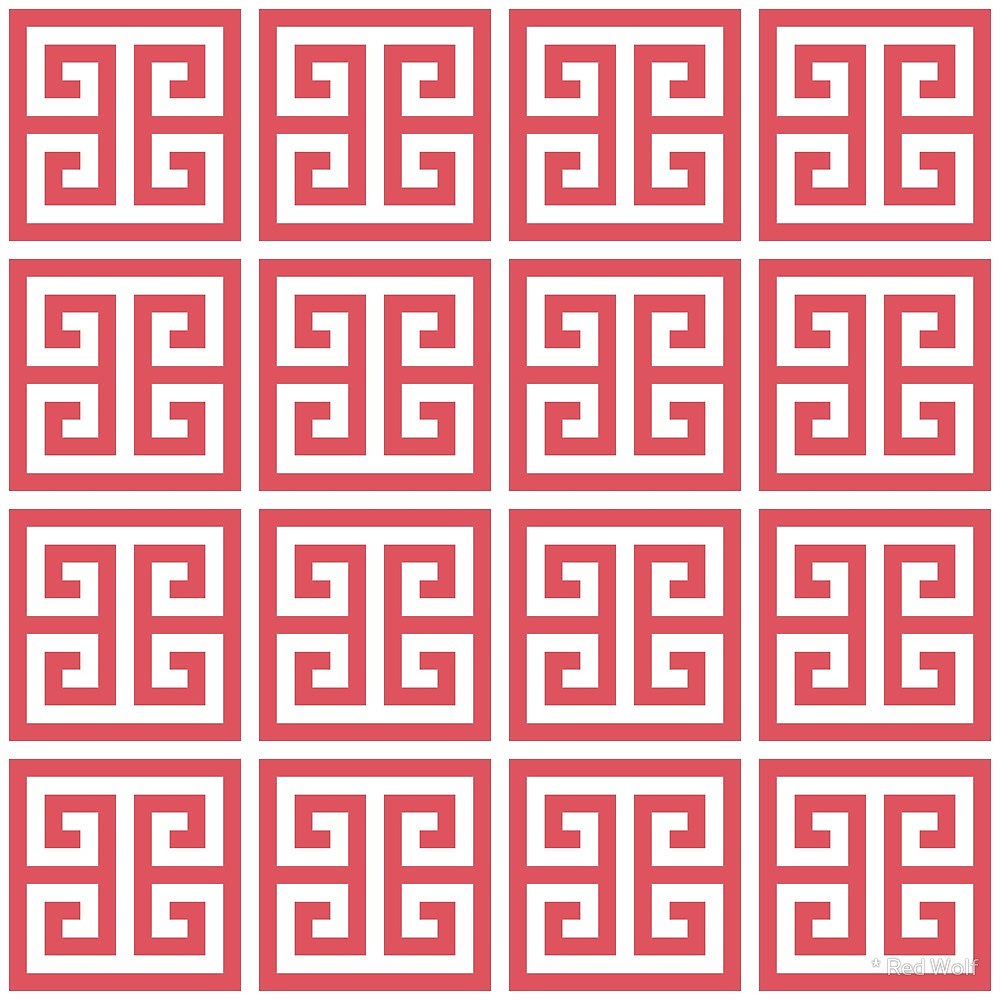 Geometric Pattern: Key Bridge / Red Wolf