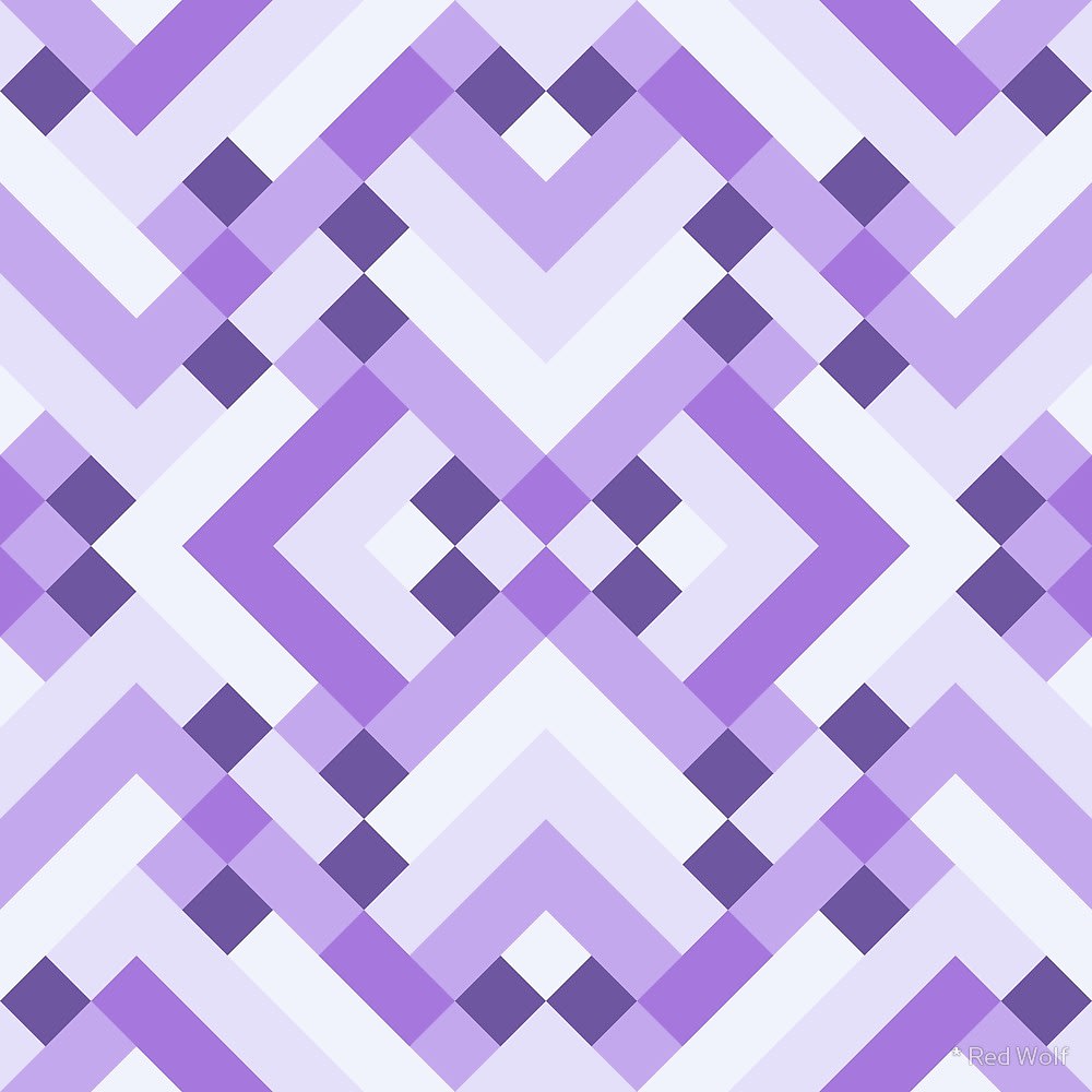 Geometric Pattern: Woven Rug / Red Wolf