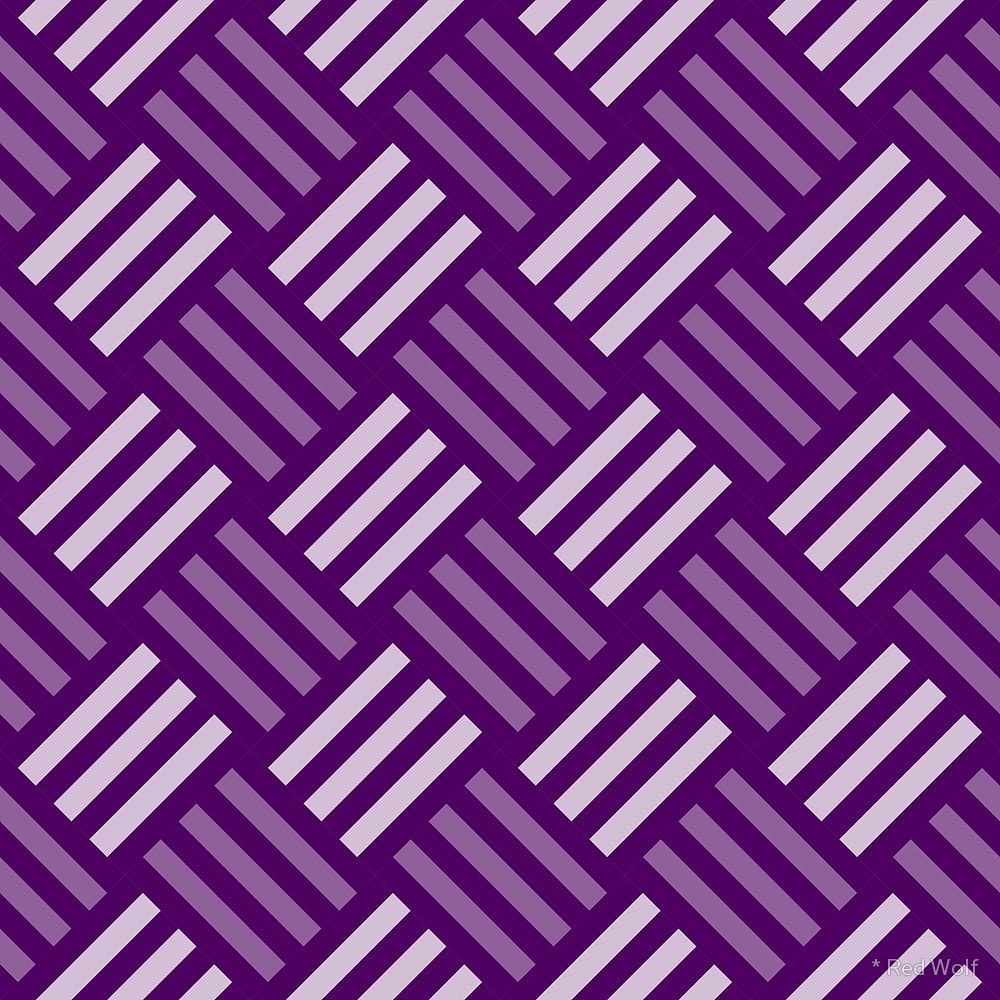 Geometric Pattern: Weave / Red Wolf