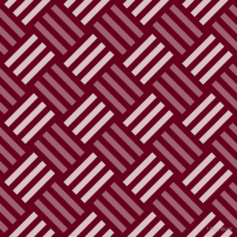 Geometric Pattern: Weave / Red Wolf