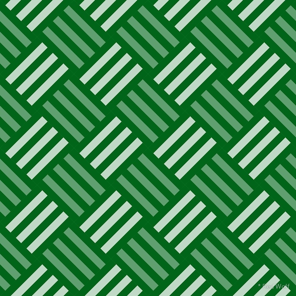 Geometric Pattern: Weave / Red Wolf