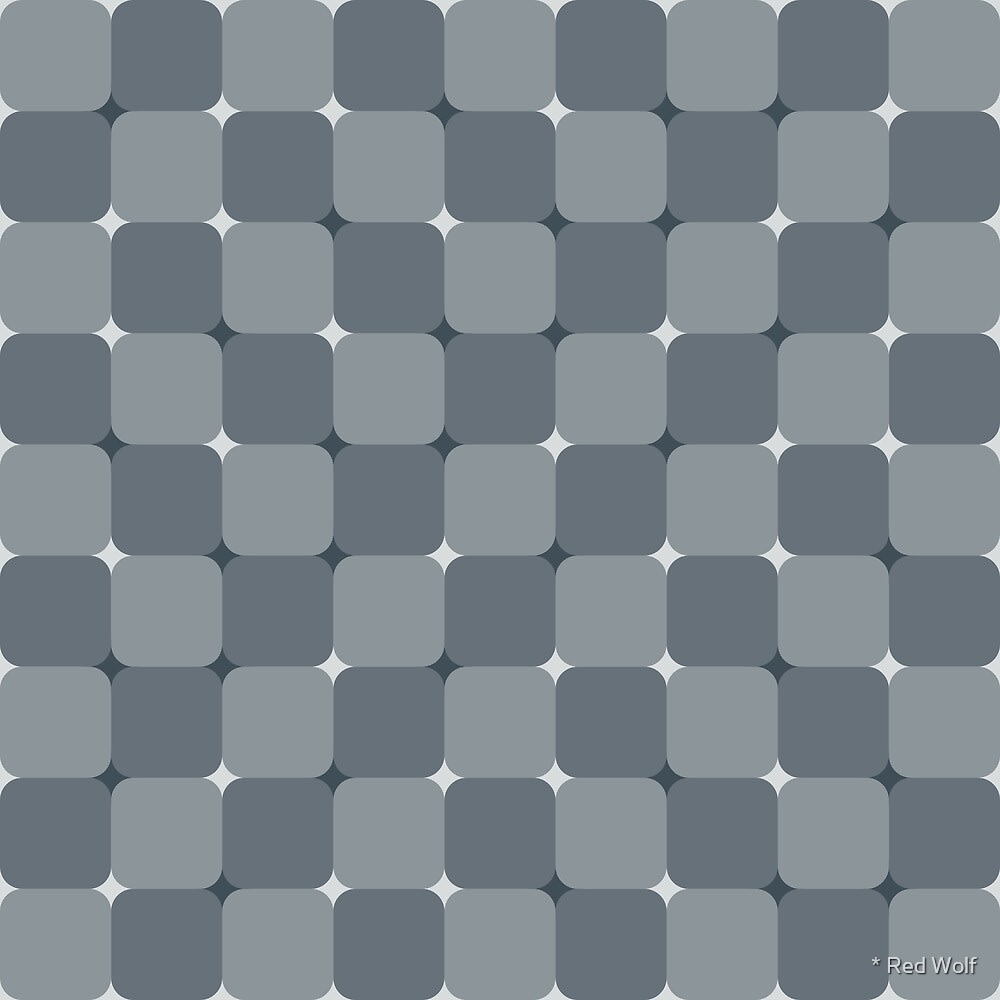 Geometric Pattern: Trippy: Stone / Red Wolf
