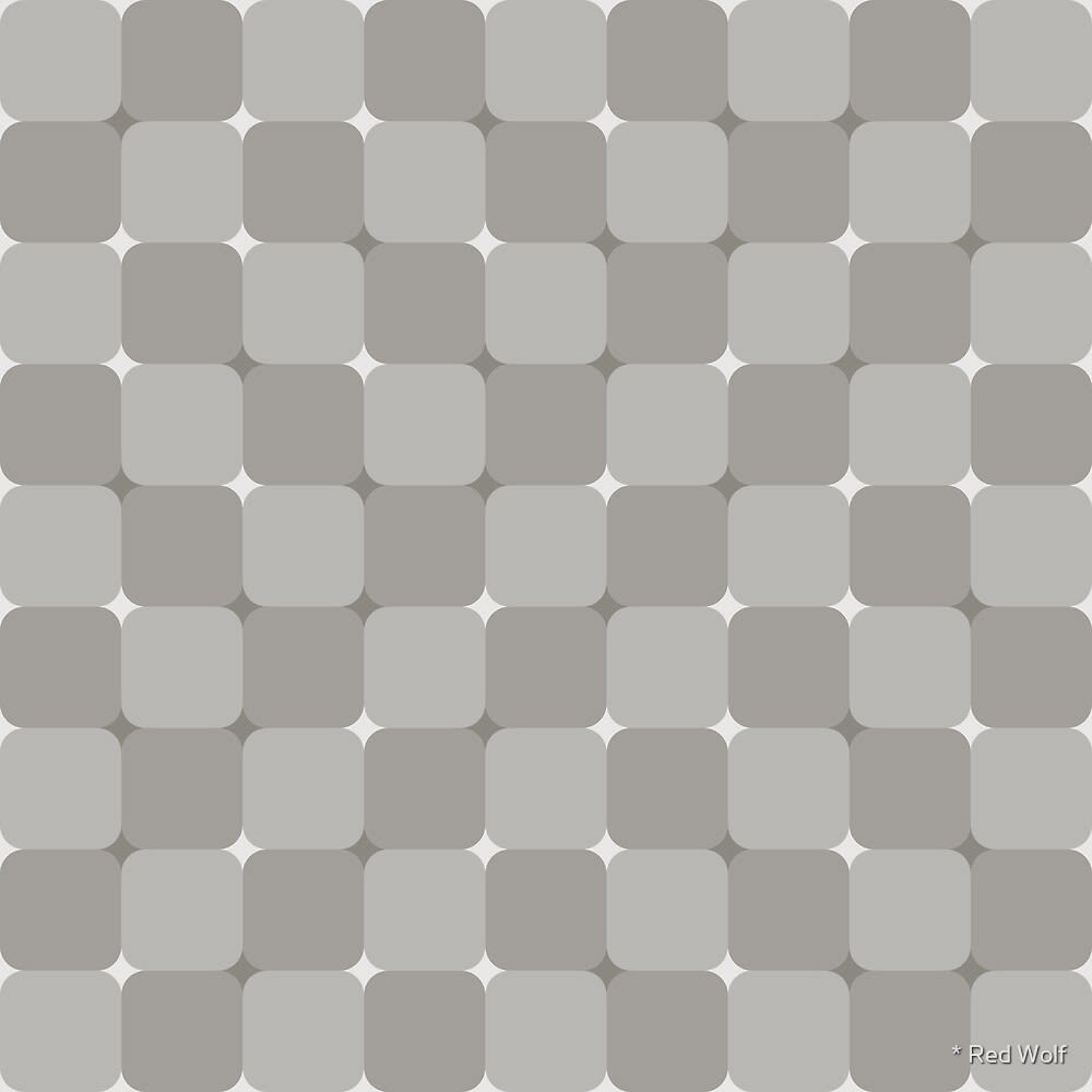 Geometric Pattern: Trippy: Stone / Red Wolf