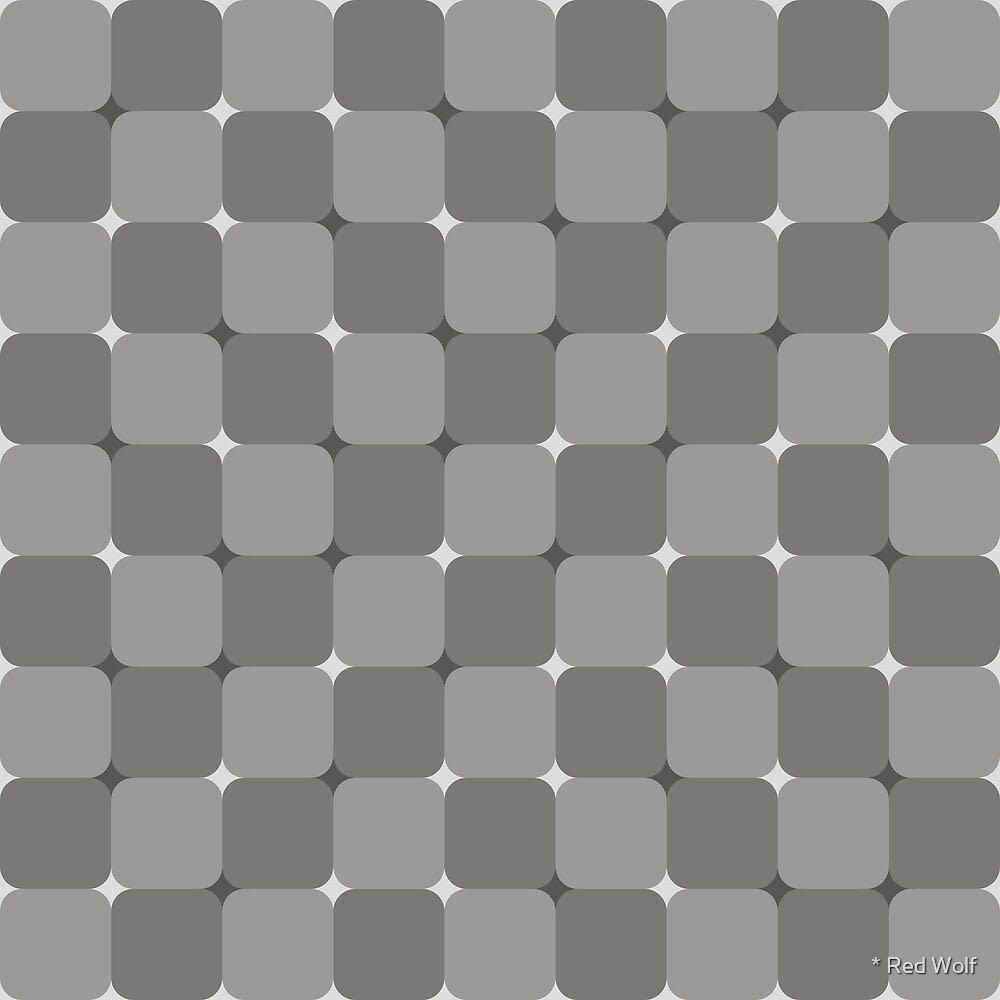 Geometric Pattern: Trippy: Stone / Red Wolf
