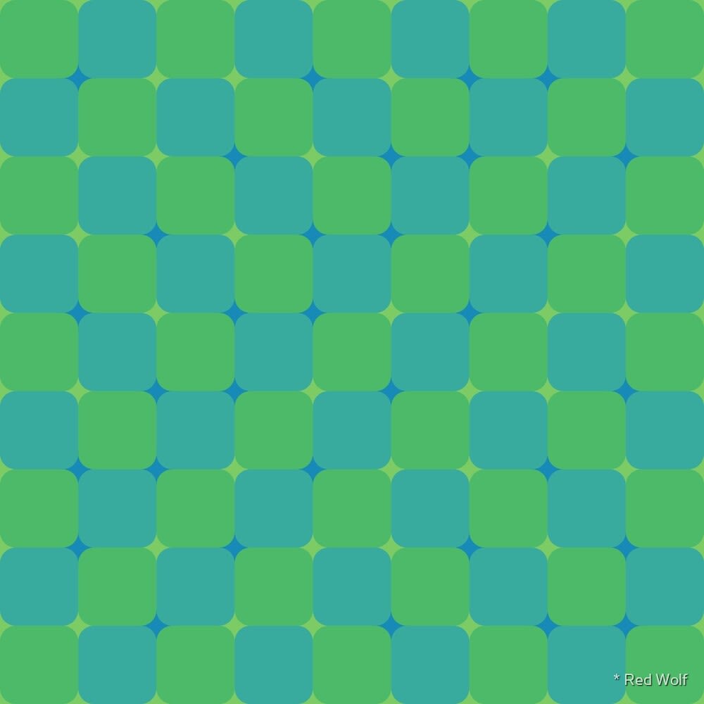 Geometric Pattern: Trippy: Moderna / Red Wolf