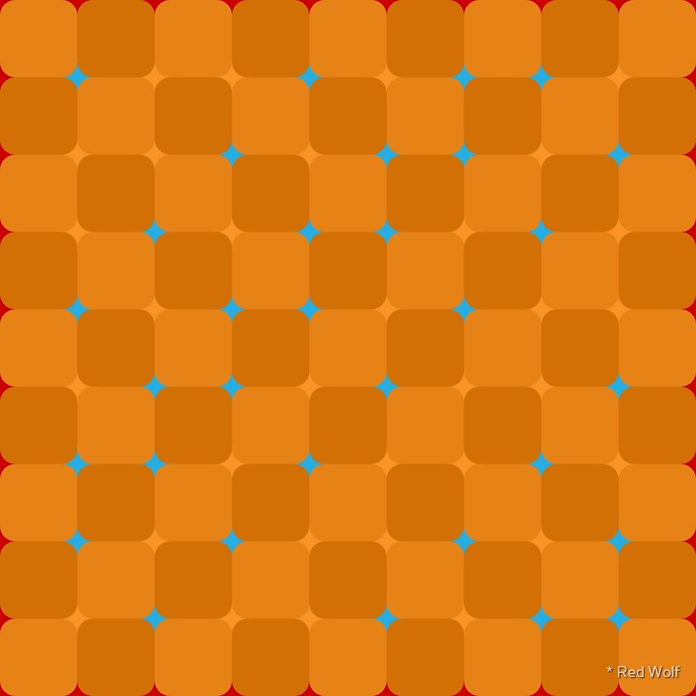 Geometric Pattern: Trippy: Moderna / Red Wolf