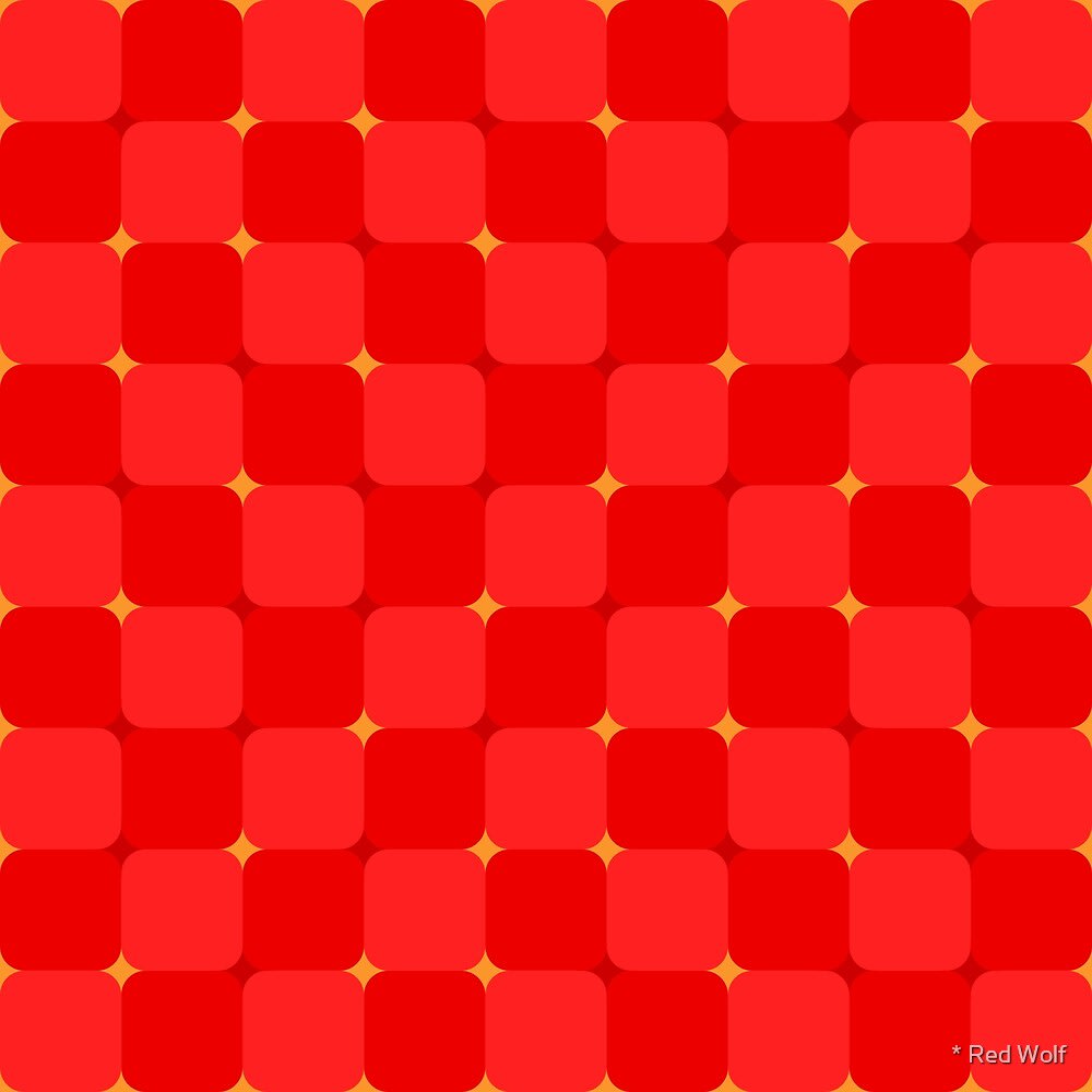 Geometric Pattern: Trippy: Moderna / Red Wolf
