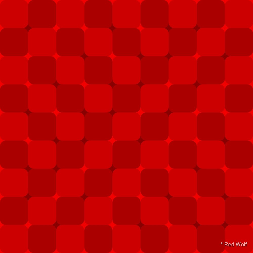 Geometric Pattern: Trippy: Gemstone / Red Wolf