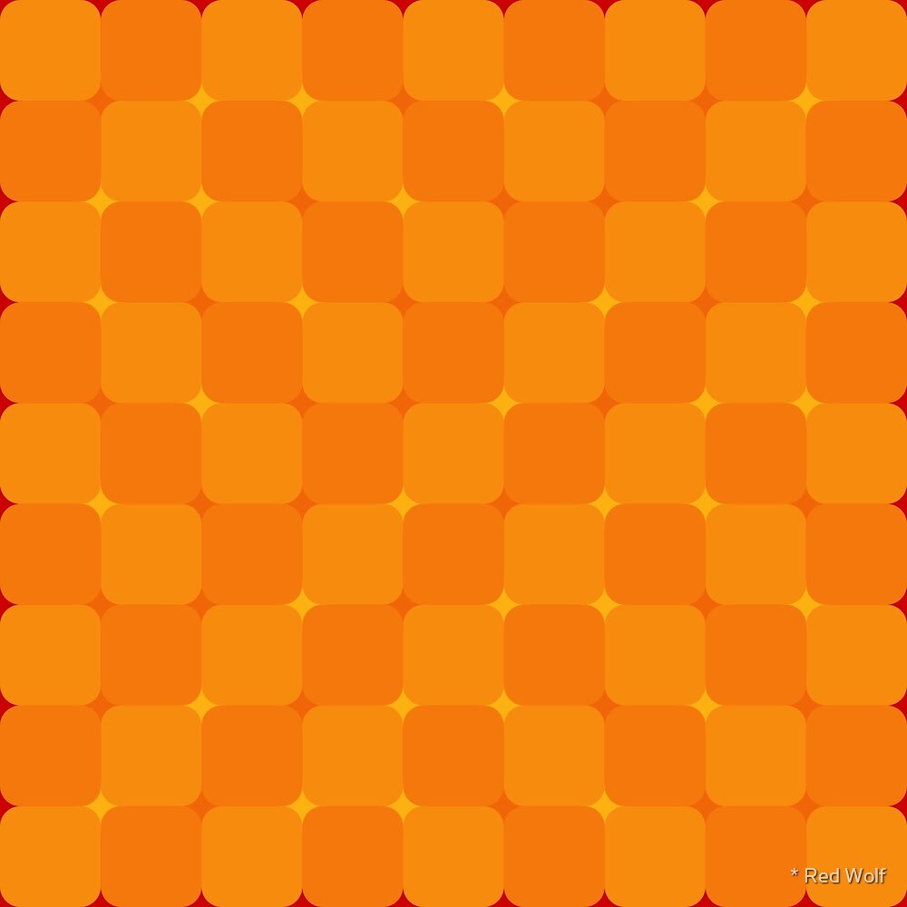 Geometric Pattern: Trippy: Gemstone / Red Wolf