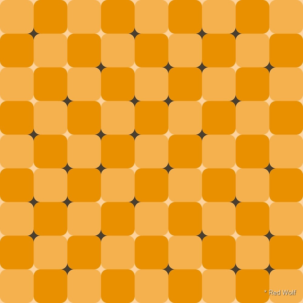 Geometric Pattern: Trippy: Art Deco / Red Wolf