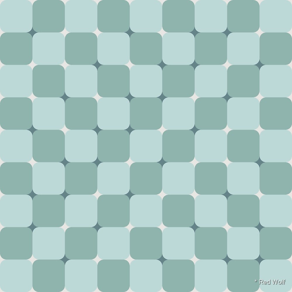 Geometric Pattern: Trippy: Art Deco / Red Wolf