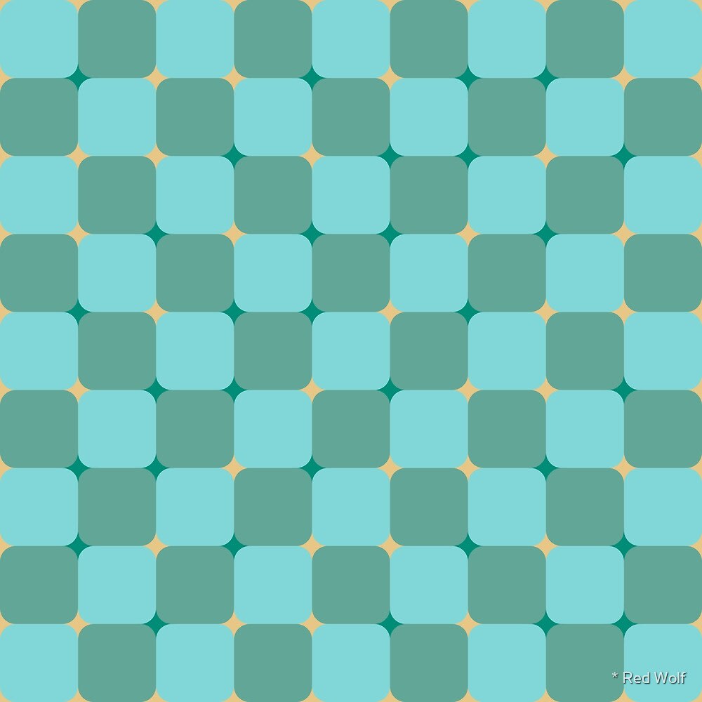 Geometric Pattern: Trippy: Art Deco / Red Wolf