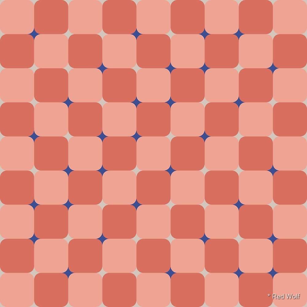 Geometric Pattern: Trippy: Garden / Red Wolf